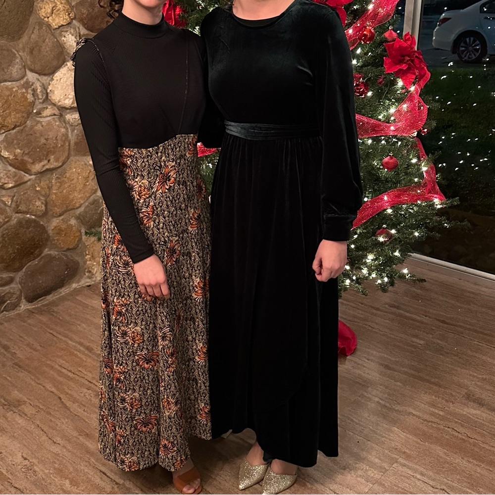 Dark Green Velvet Dress - Picture 10 of 10